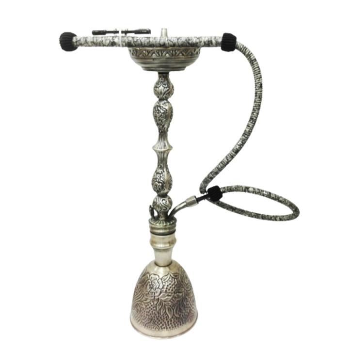 Tall Silver Turkish Antique Oxide