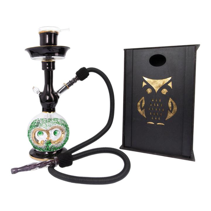 Green Midi Owl set with Wooden Gift Box - GLS012