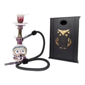 Purple Midi Owl set with Wooden Gift Box - GLS069