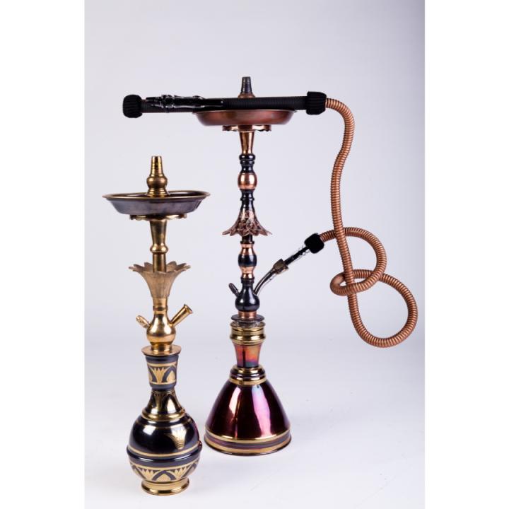 Farida Gold & Maroon Lotus Hookah - LEH013