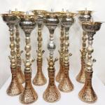 Solicast Deep Engraved Brass With Stainless Chillers & Gold Vases - SLC001