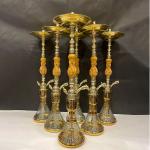 Wood & Brass Carved Arabian Group